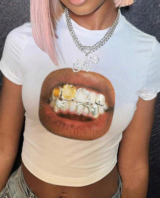 Gold mouth Top